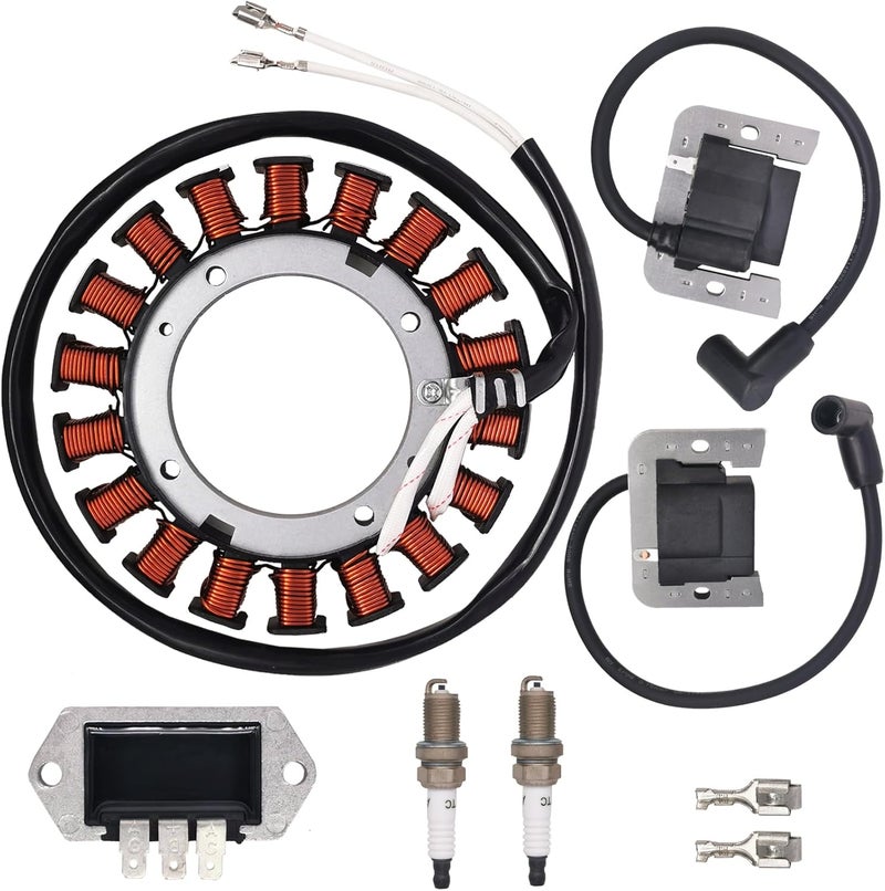 Dosens 237878-S 15/20 AMP STATOR Compatible for Kohler KT600 KT610 KT620 KT725 KT730 KT735 KT740 KT745 With Ignition Coil Voltage Regulator Spark Plugs 20HP 21HP 22HP 23HP 24HP 25HP 26HP - Image 1